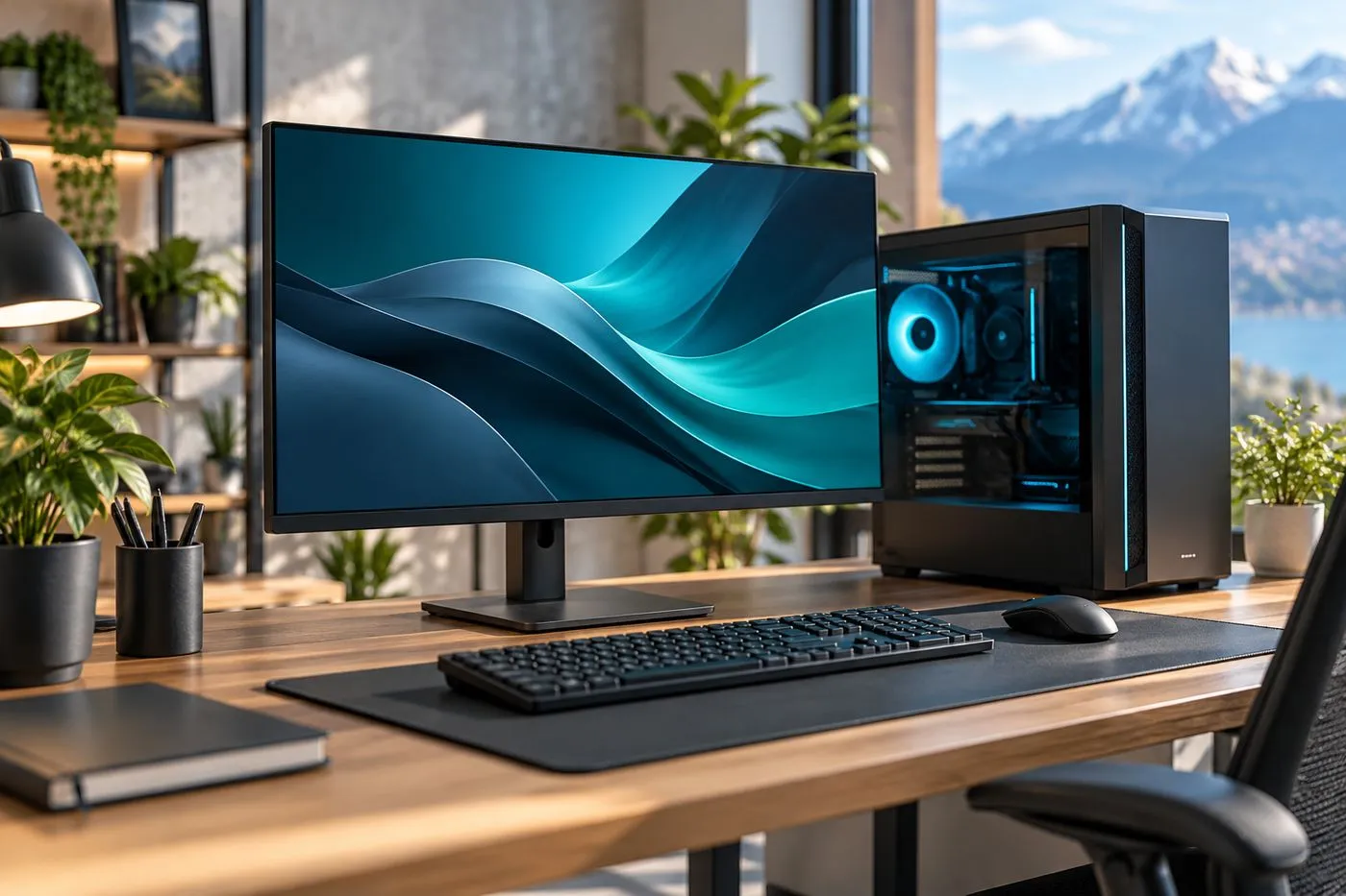 Ordinateur de bureau remis en forme après une optimisation de Windows
